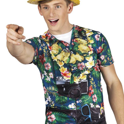 Feestbazaar Realistisch foto Hawaii shirt tourist