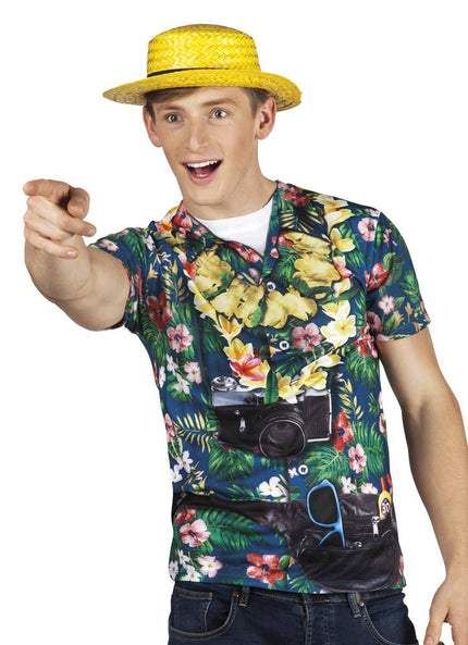 Feestbazaar Realistisch foto Hawaii shirt tourist