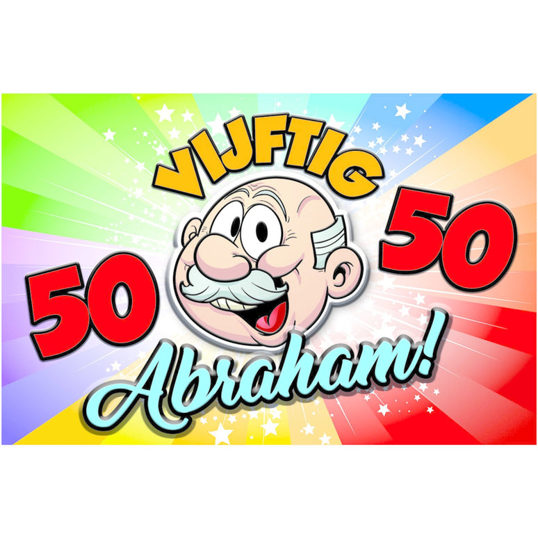 Feestbazaar Regenboog Deurbord Abraham