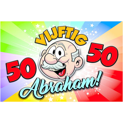 Feestbazaar Regenboog Deurbord Abraham