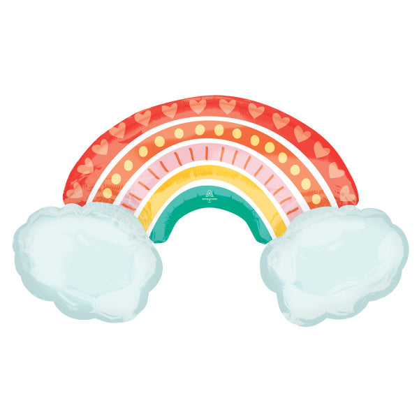 Feestbazaar Regenboog Folieballon (93x55cm)