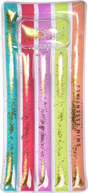 Feestbazaar Regenboog Glitter Luchtbed