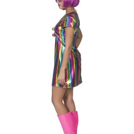 Feestbazaar Regenboog Jurk Metallic