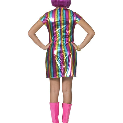 Feestbazaar Regenboog Jurk Metallic