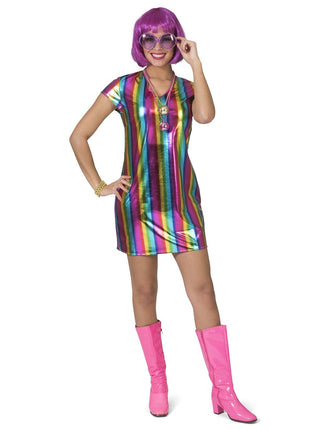 Feestbazaar Regenboog Jurk Metallic