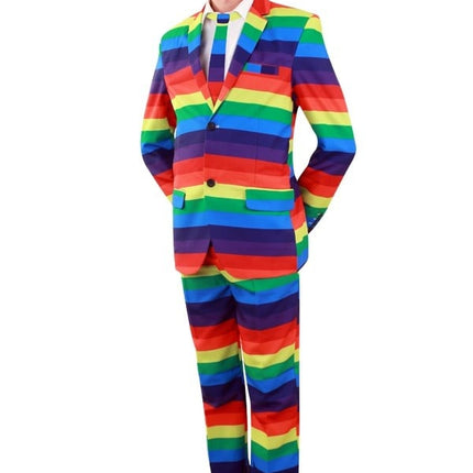 Feestbazaar Regenboog kostuum 3-delig