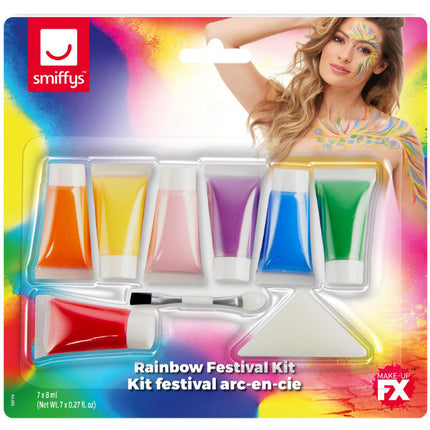 Feestbazaar Regenboog make up kit