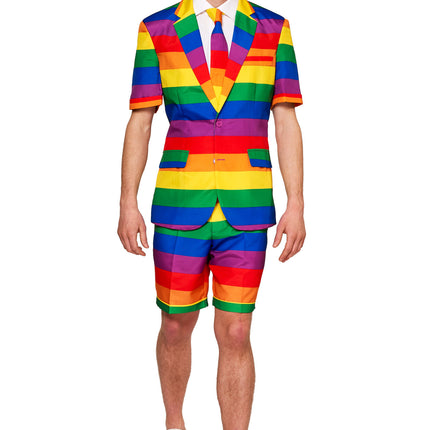 Feestbazaar Regenboog Pak Kort