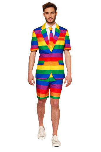 Feestbazaar Regenboog Pak Kort