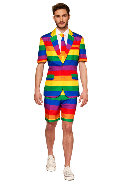 Feestbazaar Regenboog Pak Kort