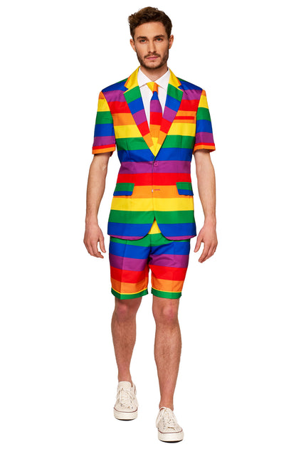 Feestbazaar Regenboog Pak Kort