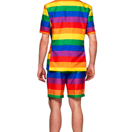 Feestbazaar Regenboog Pak Kort