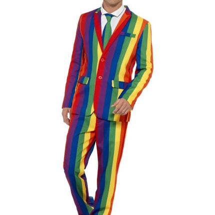 Feestbazaar Regenboog pak man
