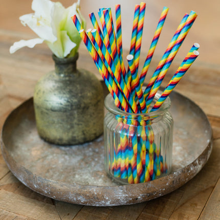 Feestbazaar Regenboog Rietjes (20st)