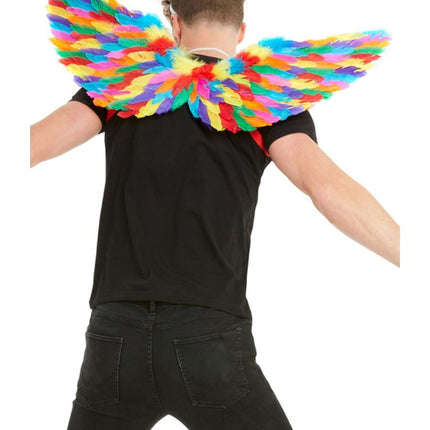 Feestbazaar Regenboog Vleugels Met Veren