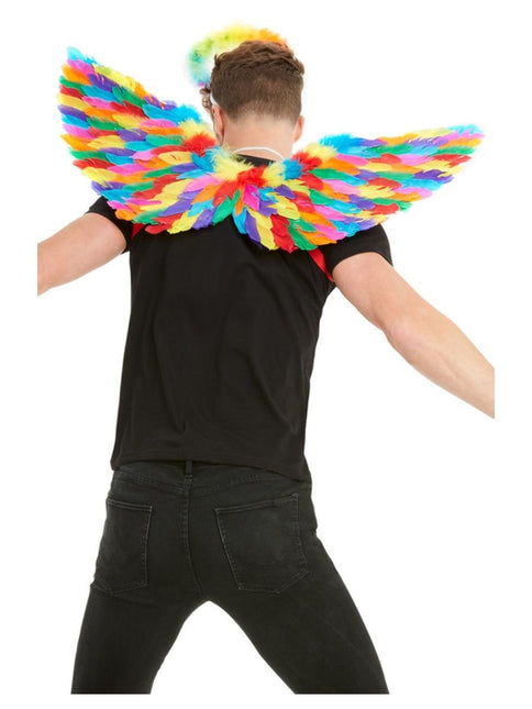 Feestbazaar Regenboog Vleugels Met Veren