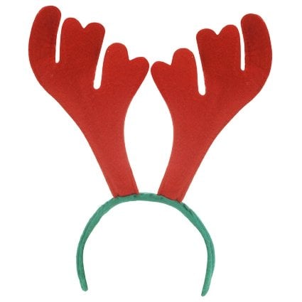 Feestbazaar Rendier diadeem rood/groen