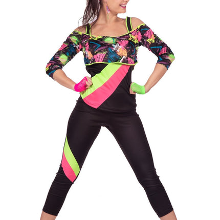 Feestbazaar Retro Aerobic Fitness Outfit