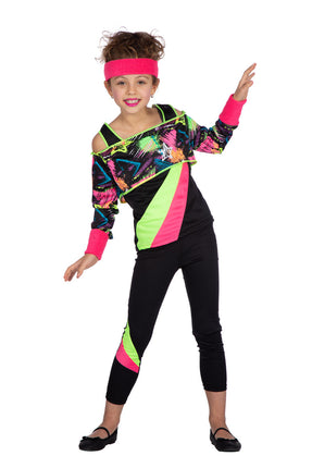 Feestbazaar Retro Aerobic Outfit Meisjes