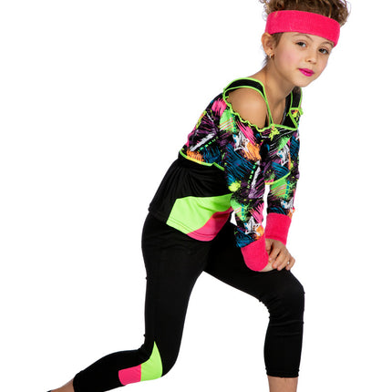 Feestbazaar Retro Aerobic Outfit Meisjes