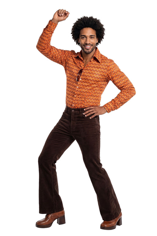 Feestbazaar Retro Disco Blouse Groove Master Orange