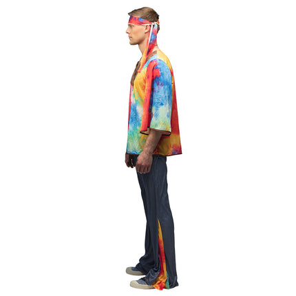 Feestbazaar Retro Flower Power Kostuum Man Marley