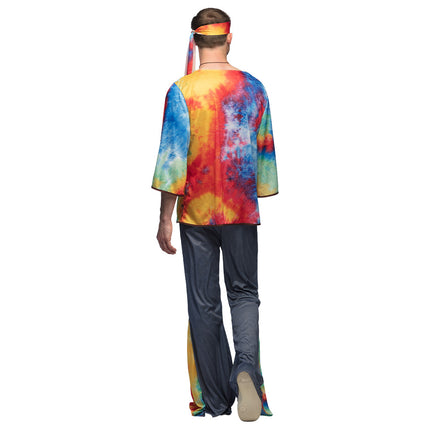Feestbazaar Retro Flower Power Kostuum Man Marley