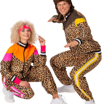Feestbazaar Retro Trainingspak Luipaard Dames