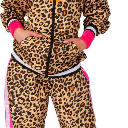 Feestbazaar Retro Trainingspak Luipaard Dames