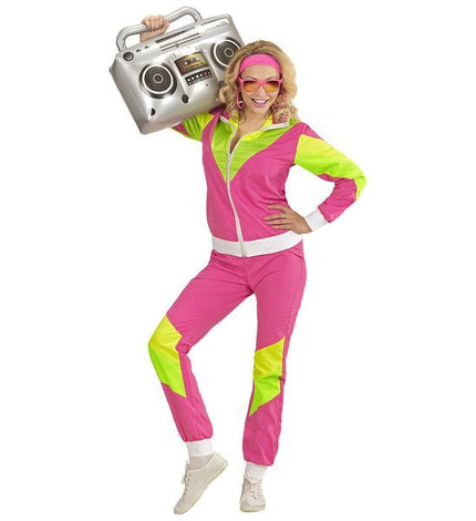 Feestbazaar Retro Trainingspak roze/geel