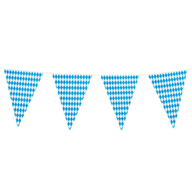 Feestbazaar Reuzenvlaggenlijn Beieren Blauw/Wit (8m)