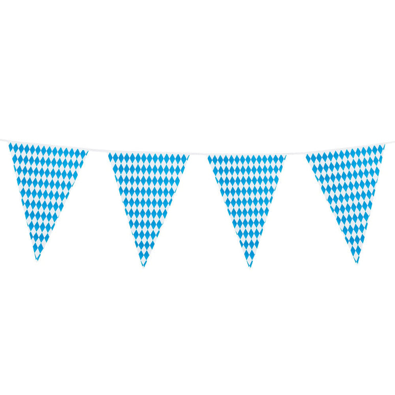 Feestbazaar Reuzenvlaggenlijn Beieren Blauw/Wit (8m)