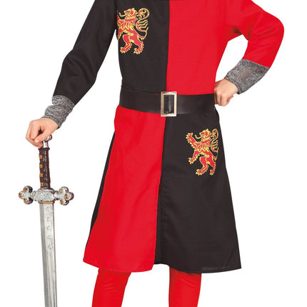 Feestbazaar Ridder Outfit Kind Rood/Zwart Aglove