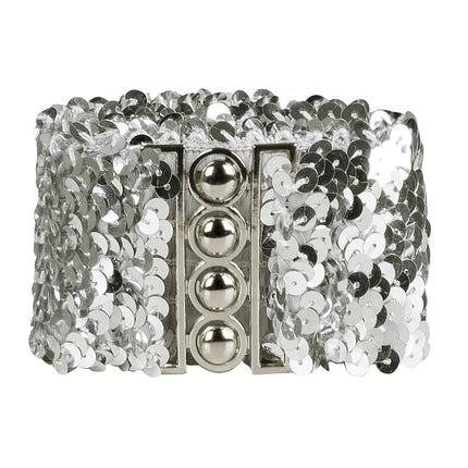 Feestbazaar Riem Disco Pailletten Zilver