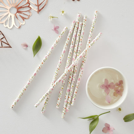 Feestbazaar Rietjes Floral Ditsy (25st)