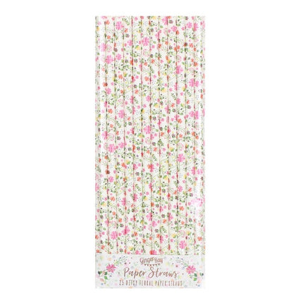 Feestbazaar Rietjes Floral Ditsy (25st)