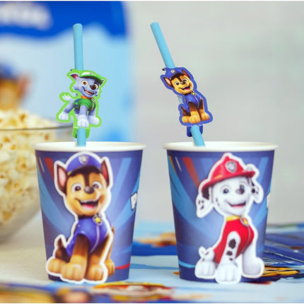 Feestbazaar Rietjes Paw Patrol Blauw (8st)