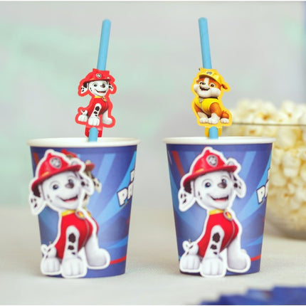 Feestbazaar Rietjes Paw Patrol Blauw (8st)