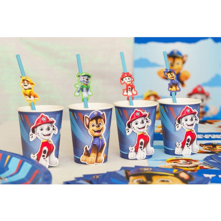 Feestbazaar Rietjes Paw Patrol Blauw (8st)