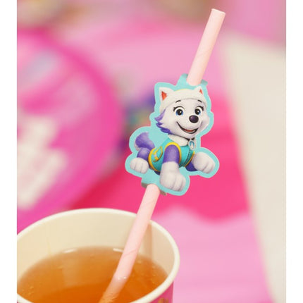 Feestbazaar Rietjes Paw Patrol Roze (8st)