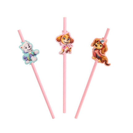 Feestbazaar Rietjes Paw Patrol Roze (8st)