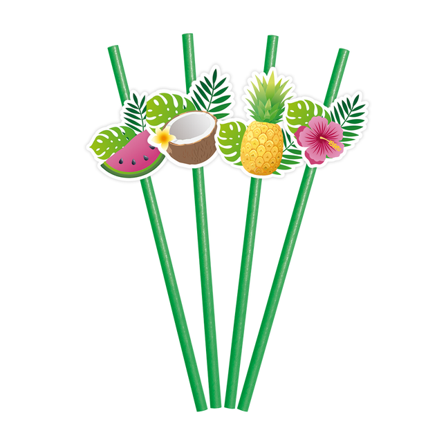 Feestbazaar Rietjes Tropical (6st)