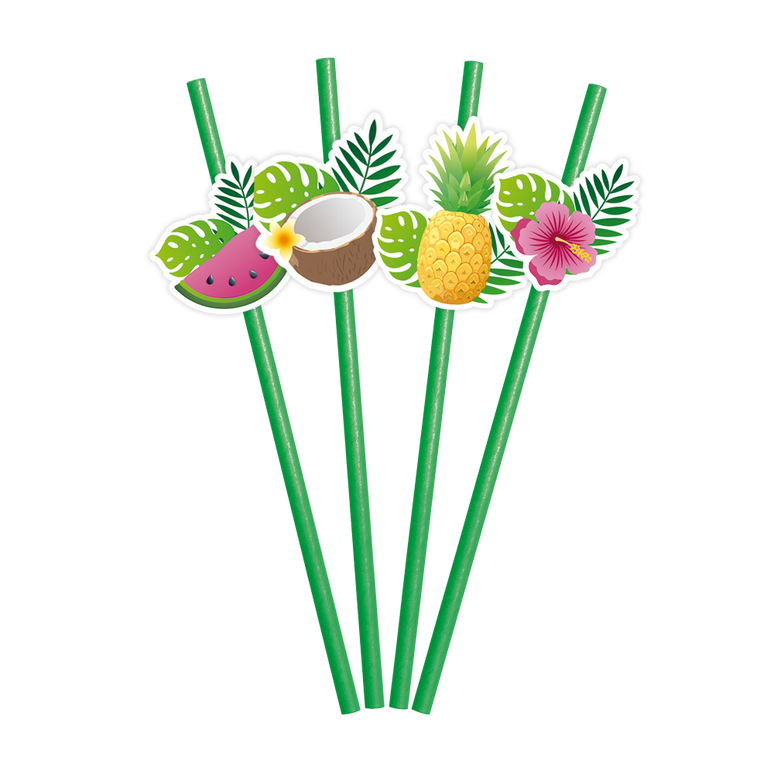 Feestbazaar Rietjes Tropical (6st)