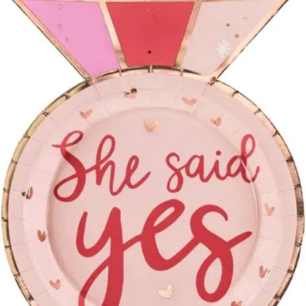 Feestbazaar Ringborden 'She Said Yes' (6st)