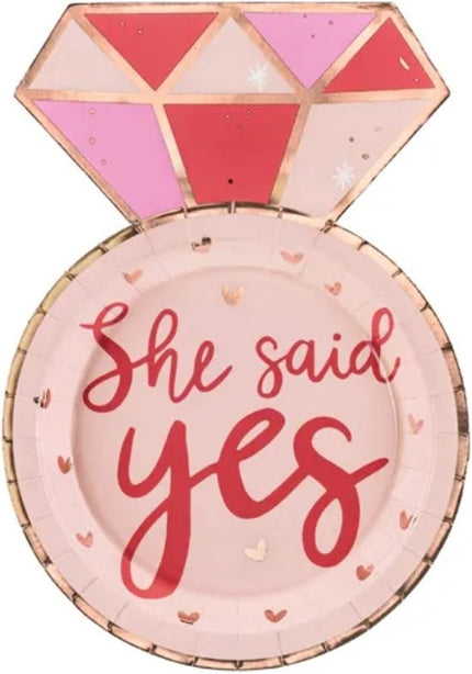 Feestbazaar Ringborden 'She Said Yes' (6st)