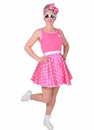 Feestbazaar Rock And Roll Jurkje Roze Kort