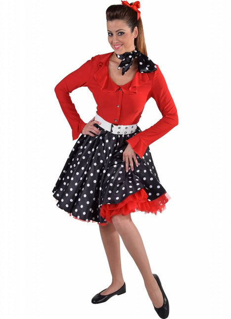 Feestbazaar Rock & Roll rok zwart