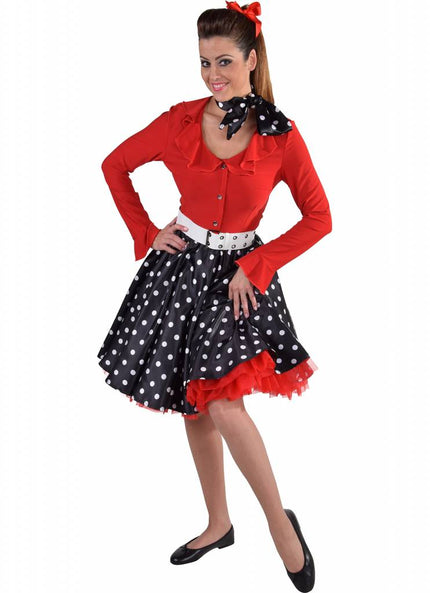 Feestbazaar Rock & Roll rok zwart