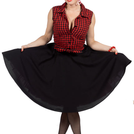 Feestbazaar Rockabilly Kostuum Jaren 50 Rizzo Rood/Zwart