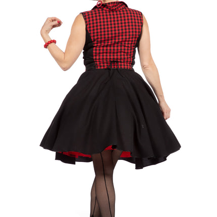 Feestbazaar Rockabilly Kostuum Jaren 50 Rizzo Rood/Zwart
